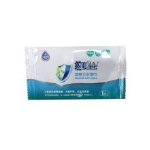 Individual alcohol wipe with 75%  alcohol